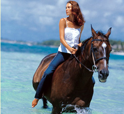 Cozumel horseback riding.